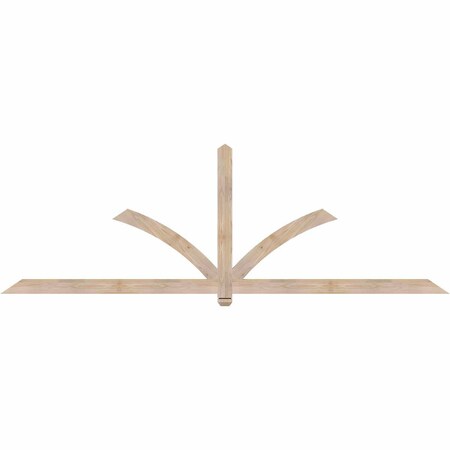 Ekena Millwork Redmond Smooth Timber Gable Bracket, Douglas Fir, 108"W x 36"H x 1 1/2"D x 3 1/2"F, 8/12 Pitch GBW108X36X0204RED00SDF